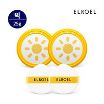 엘로엘(화장품) 엘로엘 1초보정 파데프리 옐로우 빅 선쿠션(25g) 리필2EA 832440
