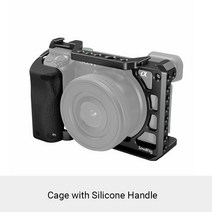 저무리 SmallRig-DSLR 소니 a6400 카메라 케이지 리그 실리콘 핸드그립 핸들 & 콜드 슈 소니 A6100/A6300/A6400 3164 용, [01] handle Cage