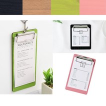 걸이용고리 식당 우드 빌지판 계산서꽂이 카페 서류철 메뉴판 미용요금, 1개, 160/검정