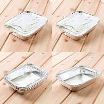 은박도시락 SET 17.3X14.2CM 5P 일회용도시락용기 도시락포장 과일도시락용기