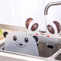 ecolucky 캐릭터 싱크대 물막이 씽크대 설거지 물튀김방지 흡착 설겆이, 싱크대 물막이 북극곰