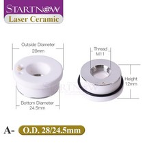 Startnow-파이버 레이저 세라믹 KT B2 CON 28/32mm Precitec Raytools WSX 커팅 조각 기계 헤드 노즐 홀더, 02 B-32mm_02 5 PCS