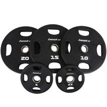베스코 바벨 TPU 4홀 우레탄 중량원판 2.5kg 5kg 10kg 15kg 20kg, 5kg