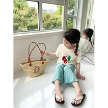 아짱 키즈여아 여름신상 체리티블루바지세트