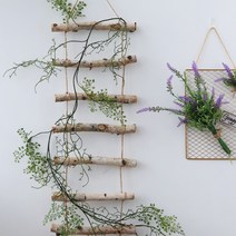 내일의공간 나무 사다리 장식 포도 나무 넝쿨 조화 세트, 단일