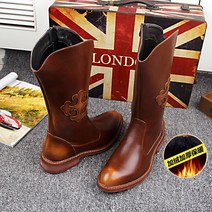 남성 카우보이 롱부츠 부츠 웨스턴 바이크 구두 키높이