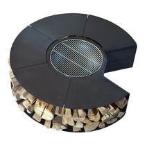 장작 화목난로 불멍 캠핑 가정용 업소용 펜션 전원주택, B. 1200mm+ 그릴+ 뚜껑 + 방수커버