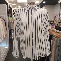 무자크 NC05 스트라이프 블라우스 MN2WBL18