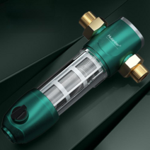 가정용 지하수 필터 여과기 정수기 수돗물 파이프, 6포인트 인터페이스가 있는 1인치(검은색)