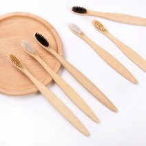 1+1 아동용 제로웨이스트 대나무 칫솔 생분해 미세모, 2아동대나무-화이트, 본상품선택