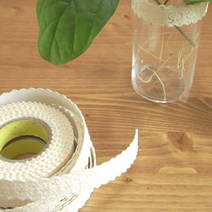 잼보 패브릭 레이스 마스킹테이프 데코 테이프 장식 다꾸 리폼 선물포장, 잼보 레이스 파스텔 레드(18)