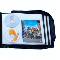 DVD CD 보관 케이스 엑스트라 와이드 타이틀 커버 페이지 포함 블루레이 영화 음악 오디오 미디어 디스크용 (휴대용 바인더 홀더 지갑 앨범 홈 오거나이저) 블루 192개의