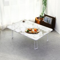 마블 밥상 화이트 블랙 2인용 3인용 4인용 테이블 큰상 접이식밥상 소파 원목 하이그로시 대리석 거실 흰색 집들이상 교자상 술상 자취 원룸 작은 사각 노트북 좌식 손님 찻상 차, 골드마블(유광)
