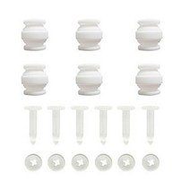 짐벌 드론 충격 흡수 댐핑 고무 볼 및 드롭 방지 핀 키트 DJI 팬텀 3 FPV 표준 전문 고급 297727, White, White