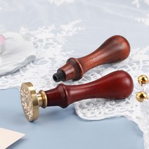 우드 스탬프 손잡이 실링 왁스 미니 도장 인주 스탬프 빈티지 원목 스타일, 우드_스크래치브라운우드