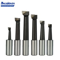 비트 엔진보링 공구 경질 합금 생크 카바이드 팁 바 세트 6 개 보링 선반 밀링용 25mm 헤드, 없음