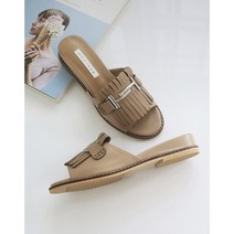 2color 천연소가죽 H버클 태슬 슬리퍼 여름신발 여름샌들