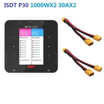 ISDT P30 듀얼 포트 8S 배터리 충전기 고출력 동기화 블루투스 BattGo Lipo 1000WX2, 한개옵션1, 03 P30 collocation2