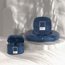 PANTONE 팬톤 무선 충전기+블루투스 이어폰 세트, 그레이