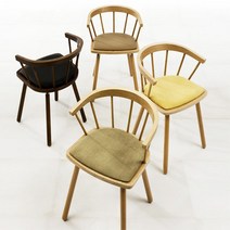 부채살모양 등받이 카페 호프집 원목체어 가게 메탈다리 고풍스러운, 월넛블랙