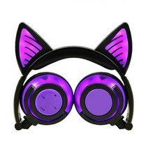 LINX 블루투스 이어폰 고양이헤드셋 유튜브장비 개인방송장비, 핑크