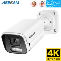 홈캠 가정용 cctv 스마트폰 홈 8mp 4k ip 카메라 야외 ai 얼굴 감지 총알, 4mp poe ai 카메라, 2.8mm