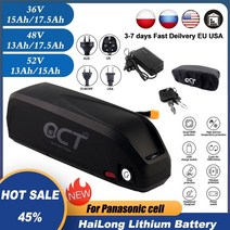전기 자전거 배터리 48v ebike 18ah 20ah 36v 48v 전자 리튬, 협력사, 52v 19 2ah 파나소닉