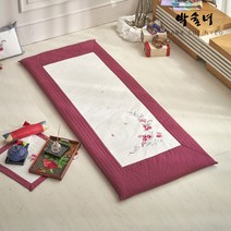 [설선물SALE] 박술녀 자수광목 도톰한 요세트 보료 매트 요매트 요솜 토퍼 (작품명 화연) #23년 최신상 볼룸 업그레이드 #부모님선물 #빠른배송 #쇼파매트, 와인