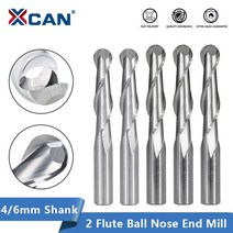 엔드밀 xcan 2 플루트 볼 노즈 46mm 섕크 cnc 라우터 비트 카바이드 목공용, 12x35x80mm