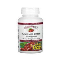 내추럴팩터스 GrapeSeedRich 포도씨추출물 100mg 90베지캡슐 폴리페놀 함유, 90정, 1개