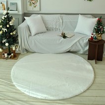 샤인러그 밍크감촉 극세사 원형카페트 100R, 블랙