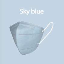 케어랩 하이클린 KF94 새부리형 컬러마스크 중형/대형, (대형)KC인증-스카이블루100매