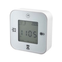 이케아 KLOCKIS 시계/온도계/알람/타이머 화이트, 2개