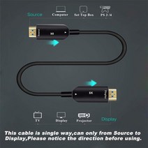 블루레이플레이어 재생기 Navceker-광섬유 8K 60Hz HDMI 2.첫번째 호환 선 케이블 48Gbps 4K 첫번째20Hz 첫번째44Hz eARC HDR HDCP 2.2 2., [01] HDMI 2.첫번째 Fiber Cable, [06] 20m