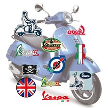 베스파스티커 오토바이데칼 바이크 스쿠터 바디 포인트 스티커, 선택1