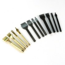 아유디 가죽공예 다이아몬드 치즐 3mm 4mm 5mm 6mm 세트, 실버치즐6mm