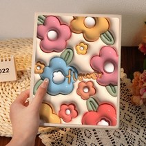 플라워 꽃 독특한 사진첩 특이한 앨범 인생네컷 우정 띠부씰 콜렉트북 초음파 6인치 대용량 가족 아기 폴라로이드 사진 커플 수납앨범, 세로_7인치 200매, 화화