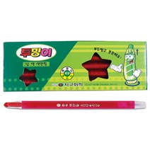 (R) 지구 투명이 낱색 색연필 12자루(1타) 샤프식, 빨강