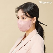 싱그라미 NEW 컬러핏 새부리형 마스크 100매, 중형, 제트블랙