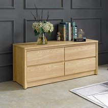 [에띠안]데이지 2단 1135 와이드 서랍장 거실장 수납장 5색상, 엔틱