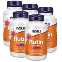 나우푸드 루틴 450 mg 100정 NOW Rutin (Sophora japonica), 5팩