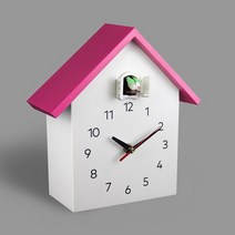 뻐꾸기시계 엔틱벽시계 Cuckoo 벽시계 크리에이티브 보고서 거실 테이블 알람 Oclock 현대적인 디자인 홈 인테리어 사용자 정의 W6C, [04] Pink