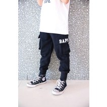 일본 패션 베이프 키즈 2021 가을 겨울 남녀 아동 바지 중