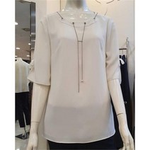 프로그램 NC해운대점 92 파격할인 5부소매 리본 목걸이 블라우스 P182B101