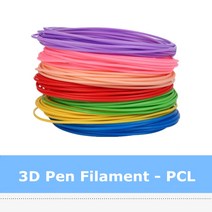 다색 175mm 1KG 3D 펜 PCL 플라스틱 필라멘트 저온 사용, 01 브라운