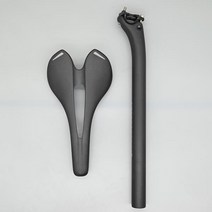 로고 없음 2 피스 산악 자전거 3K 탄소 섬유 안장 세트 시트 튜브 MTB 부품 카본 파이버, 05 Matte 31.6X350mm