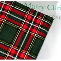원단마트 oxford 면 20수 옥스포드 x-mas 컨츄리 체크-골드뷰 테이블보 앞치마 쿠션 방석 실내화 파우치
