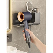 후니베어 벽걸이형 심플 드라이기 거치대, 그레이, 기본형, 1개