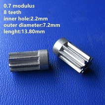랙기어 10 개몫 0 7 계수 8 치아 보어 2 2mm 분말 야금 철 기초 소형 모듈, 없음
