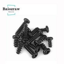 블랙 탄소강 필립스 나사 m1.2 m1.4 m1.7 m2 m2.3 m2.6 m3 m4 50pcs 크로스 오목한 팬 헤드 플랫 테일 셀프 태핑 나사, 20mm
